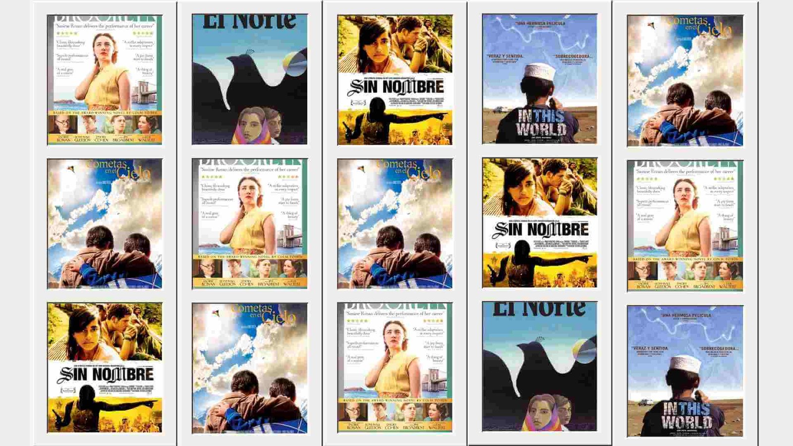 Películas sobre migración: collage con posters de películas