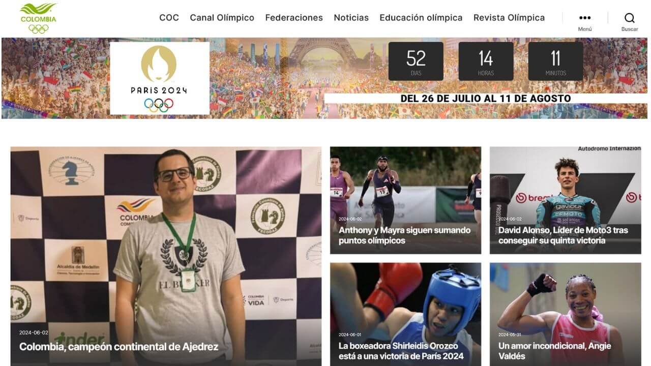 colombianos participando en los juegos olímpicos