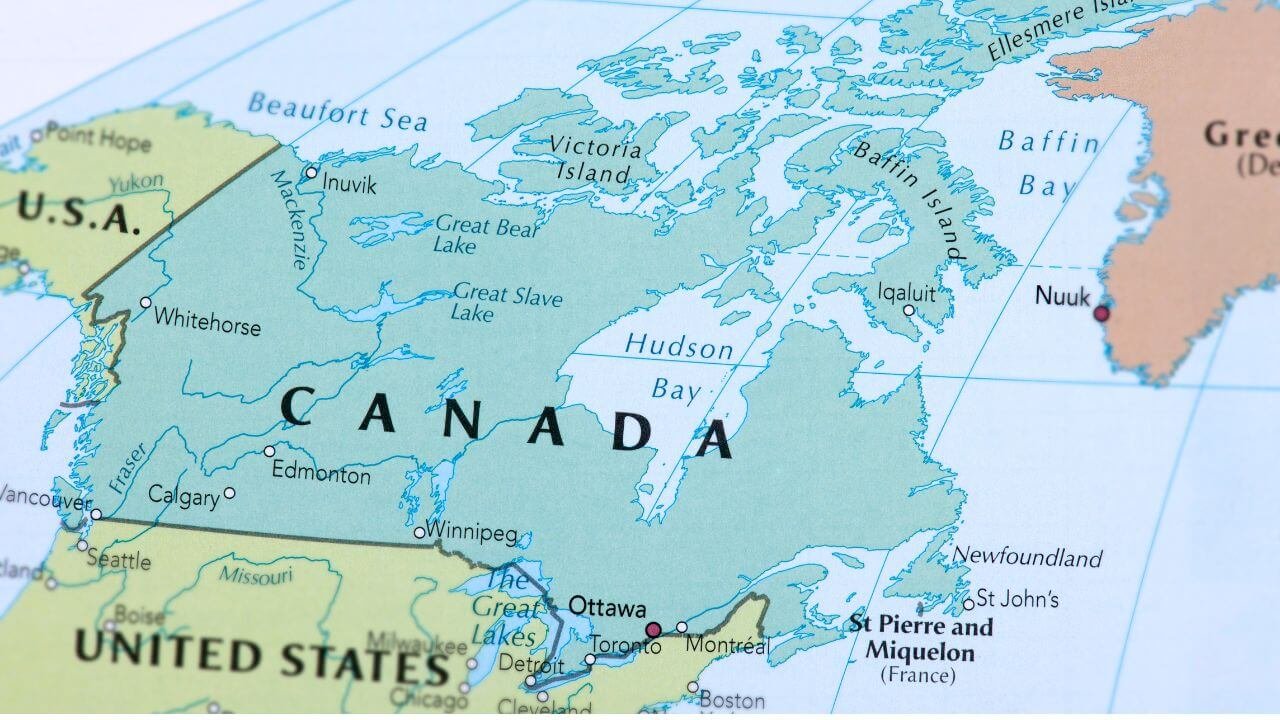 Mapa de Canadá